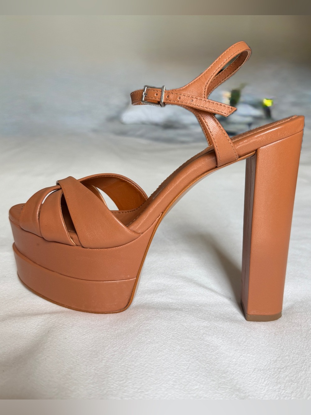 SHUTZ Keefa Platform High Heel Sandal in Nude
